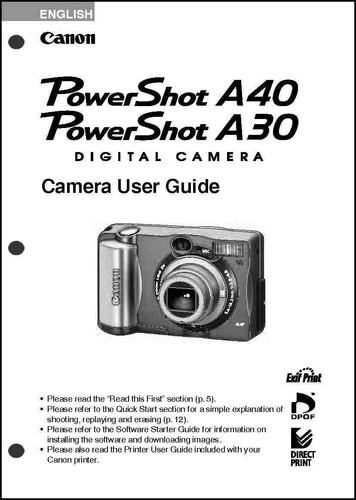 Canon powershot a30 a40 - canon,