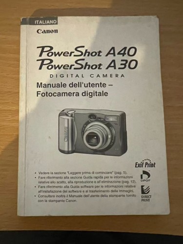 Canon powershot a30 a40 libro - powershot, a30,